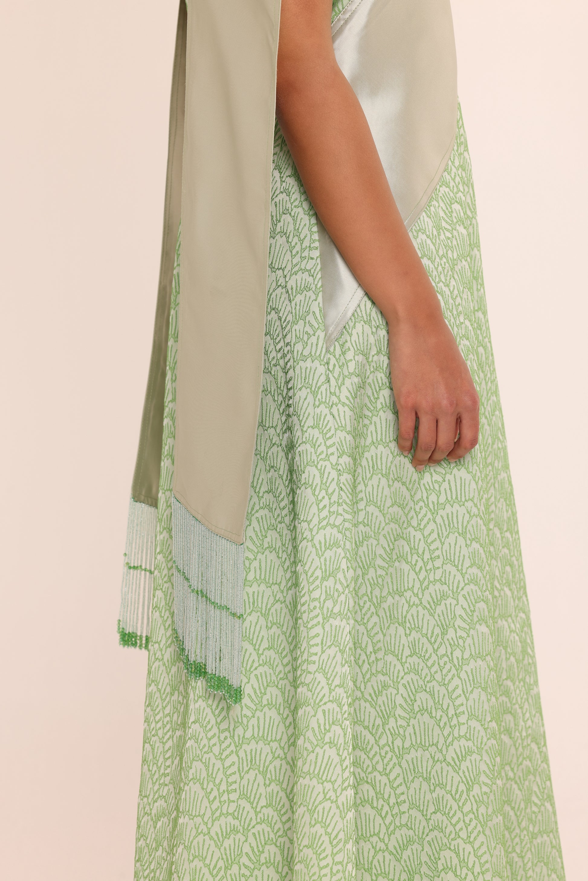 Sage Structured Overlay Kaftan