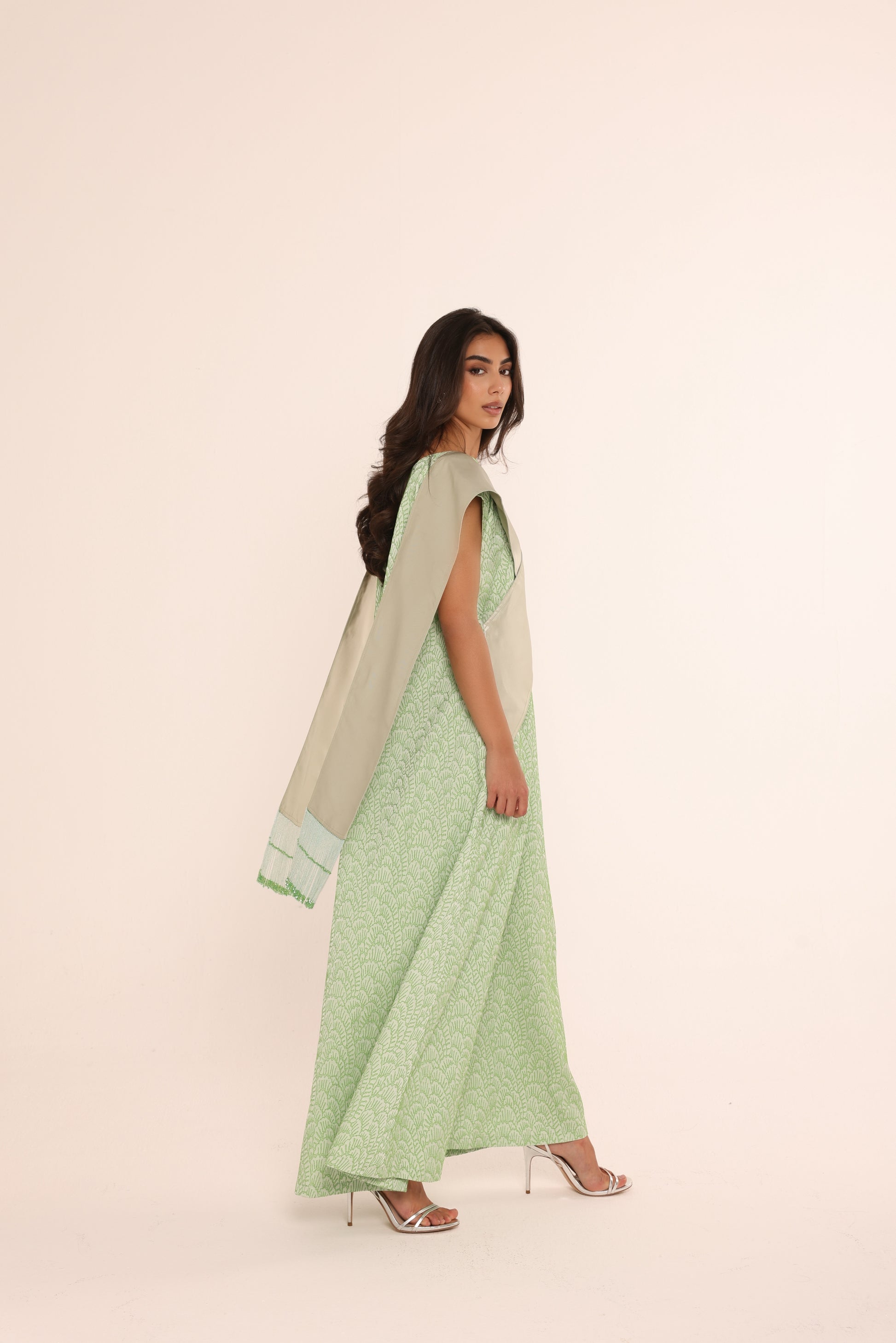Sage Structured Overlay Kaftan