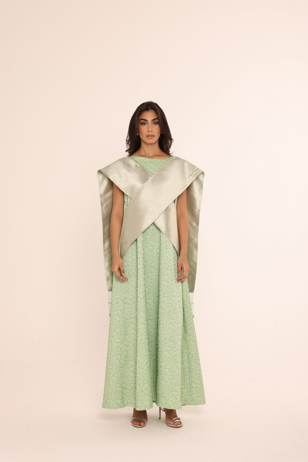 Sage Structured Overlay Kaftan