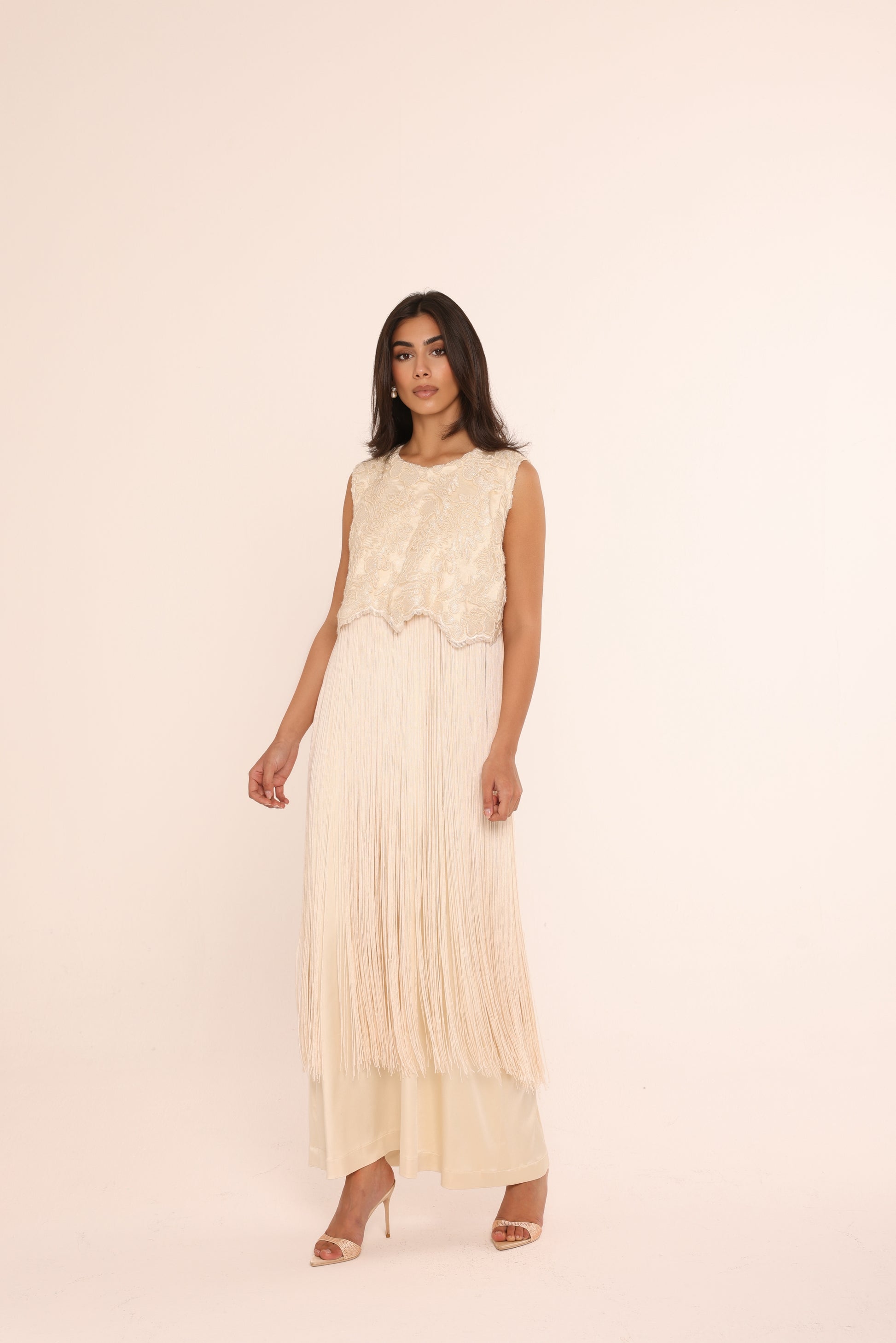Oyster Fringed Dress