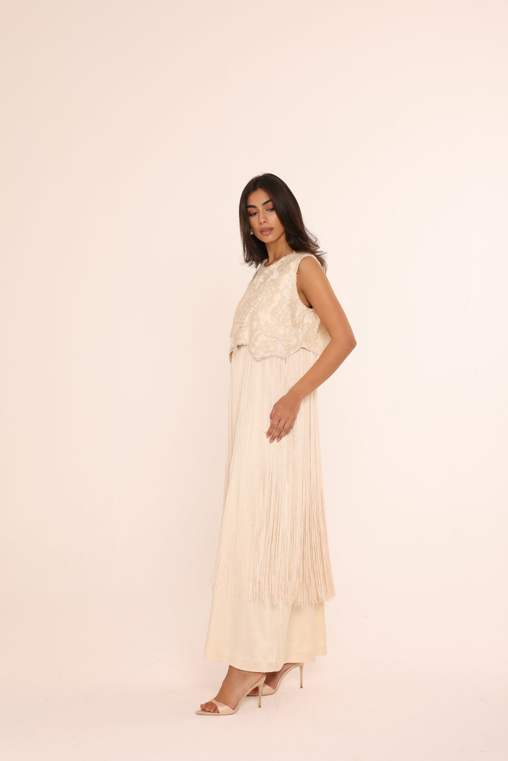 Oyster Fringed Dress