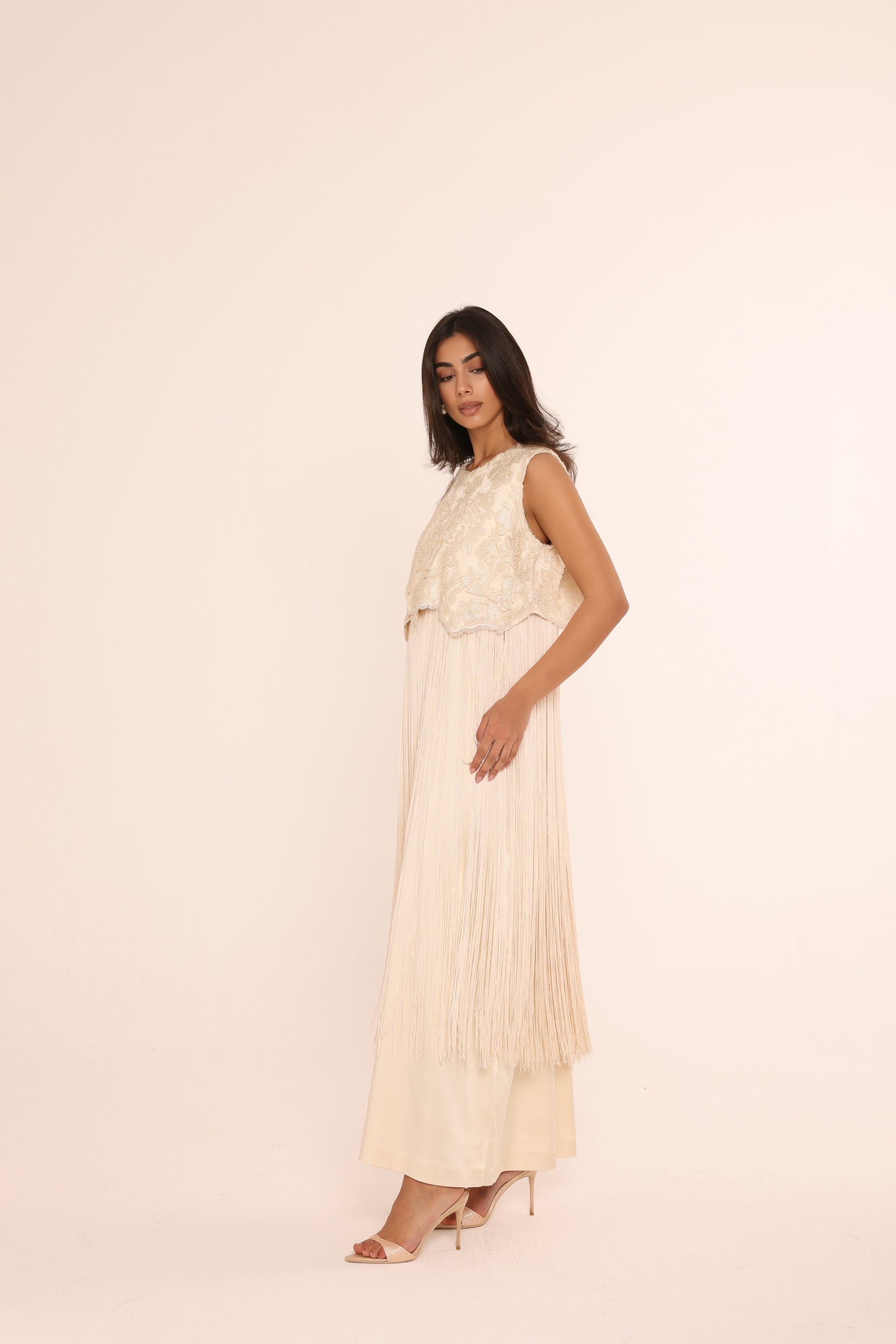Oyster Fringed Dress