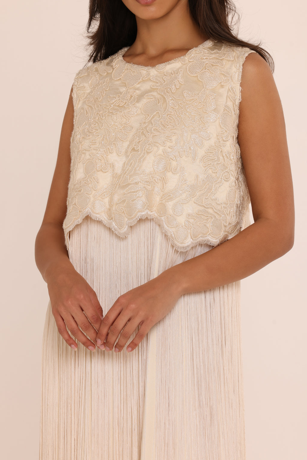 Oyster Fringed Dress