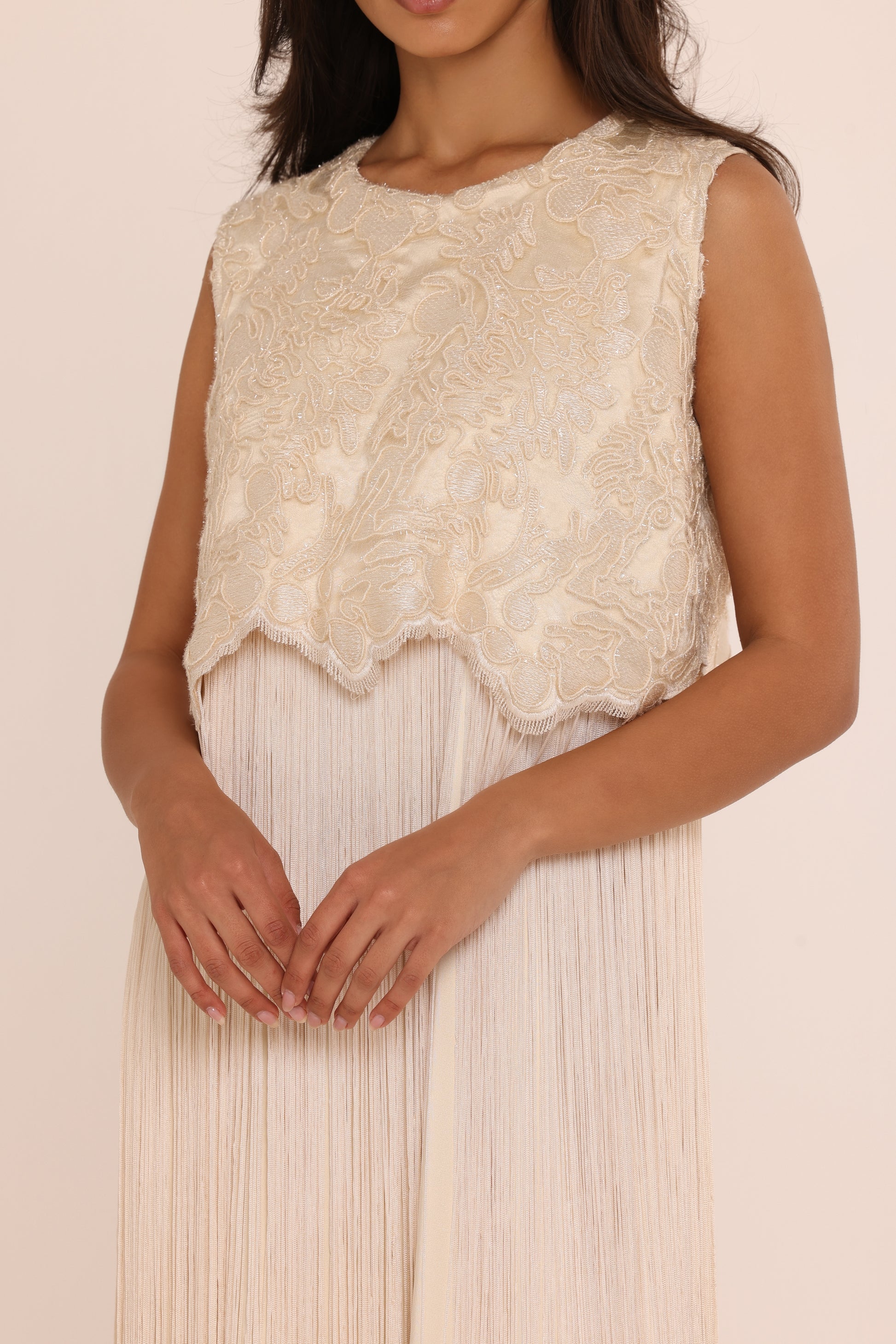 Oyster Fringed Dress