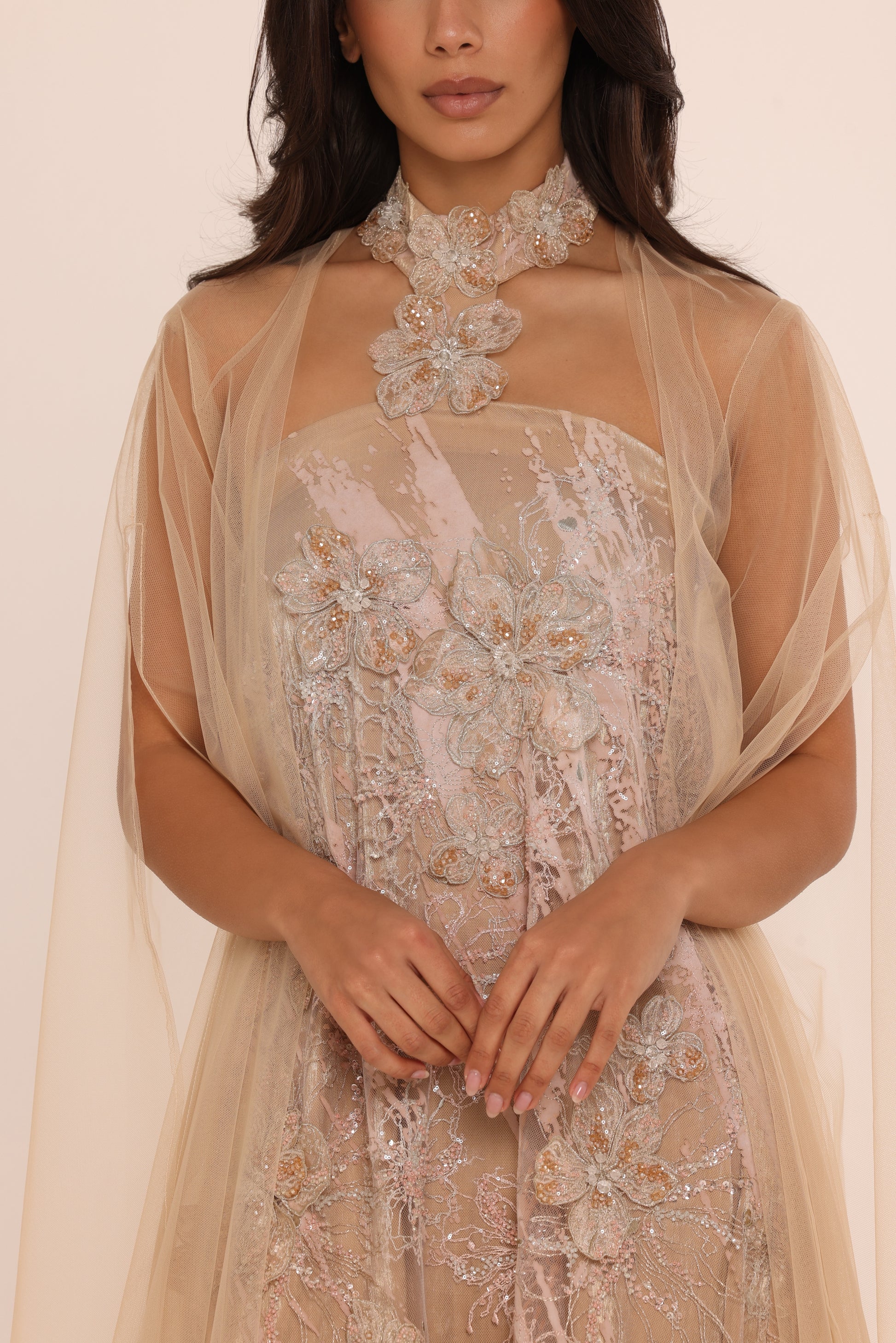 Mother of Pearl Embroidered Two-Piece Set