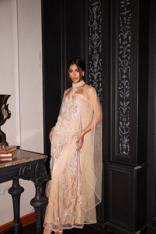 Mother of Pearl Embroidered Two-Piece Set