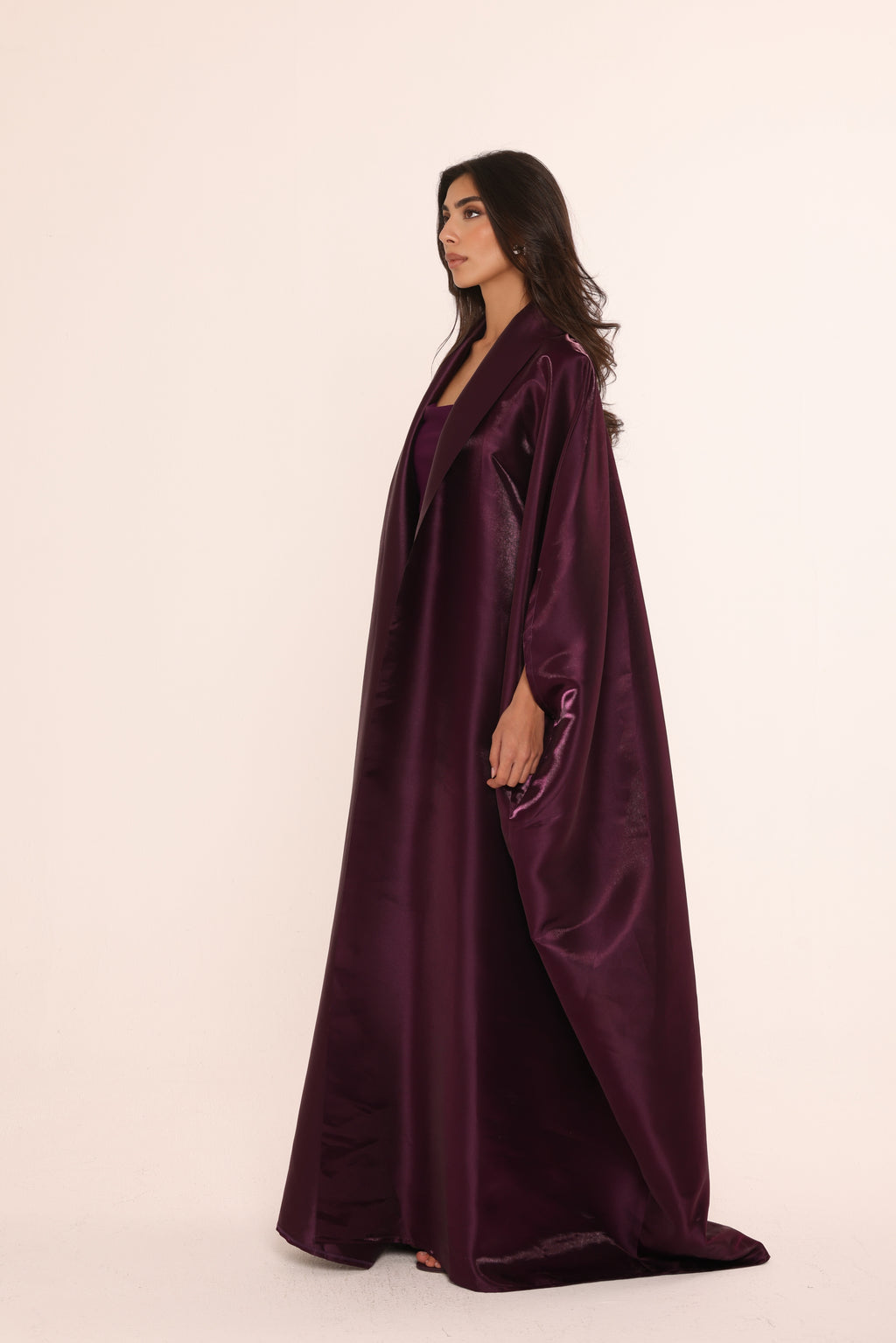 Garnet Liquid-Organza Abaya & Dress