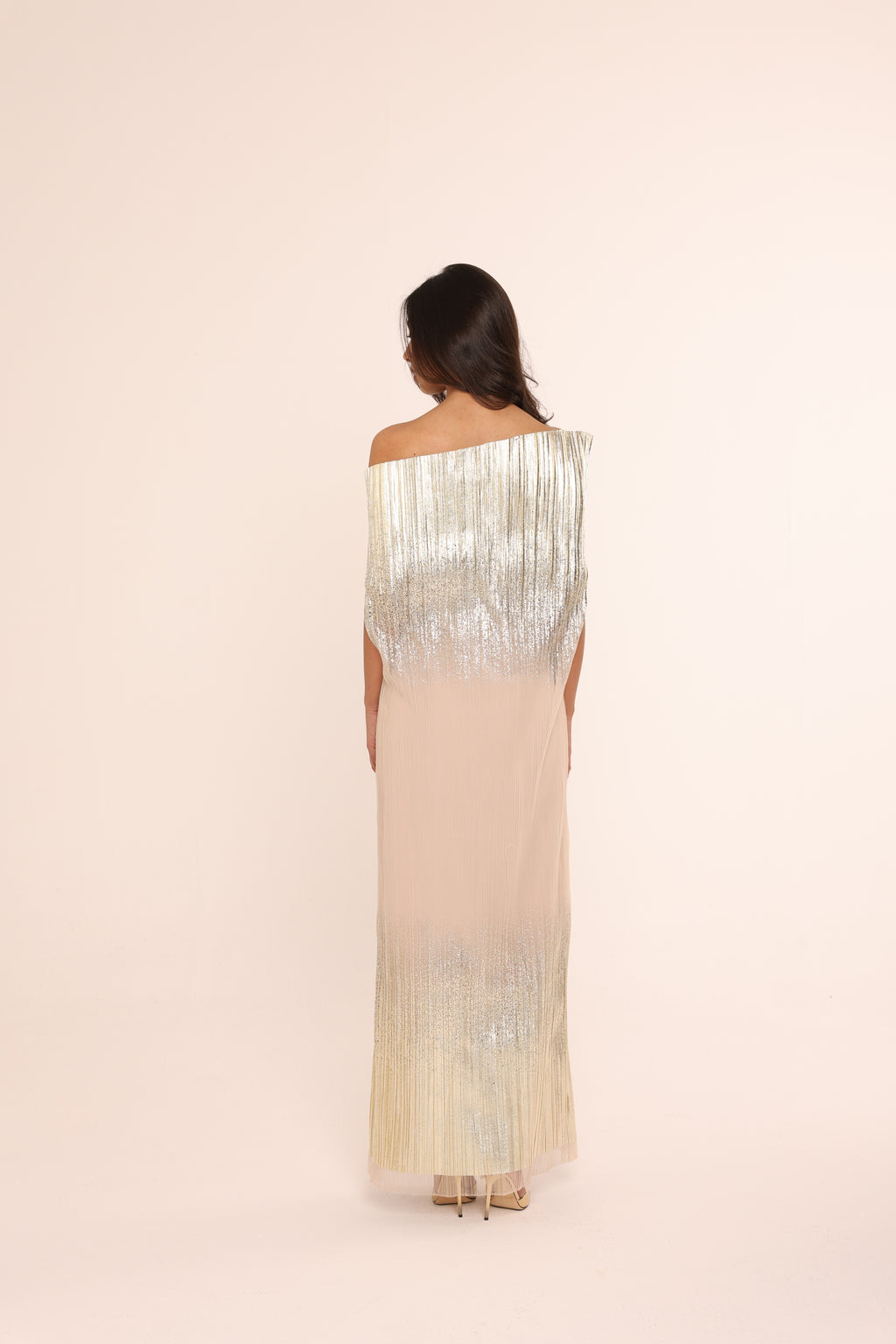 Champagne Pleated Kaftan